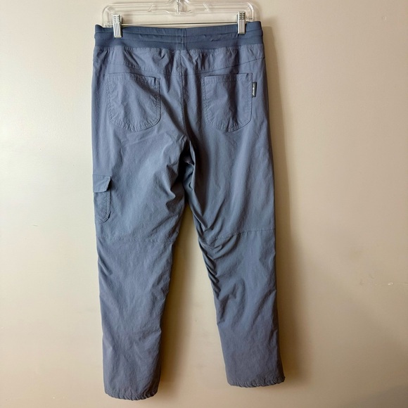 Eddie Bauer Blue Cargo Pants drawstring waist women’s size M - Picture 2 of 9